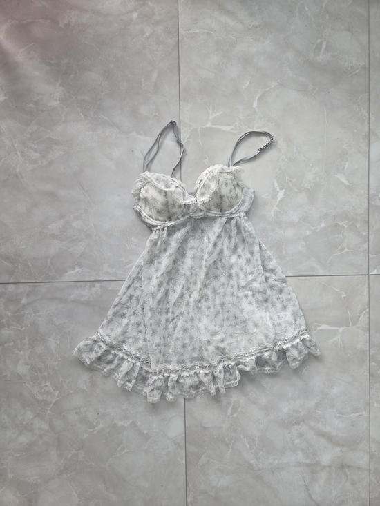 La SENZA Other - La SENZA White Floral Lace-Trim Chemise